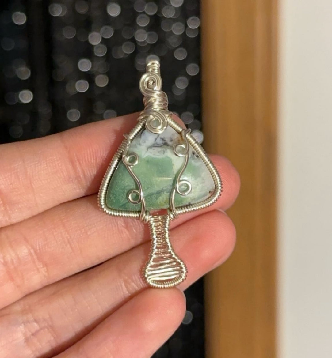 Amazonite Mushroom Necklace