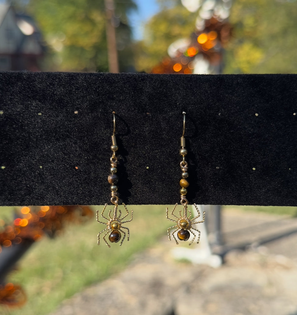Crystal Spider Earrings