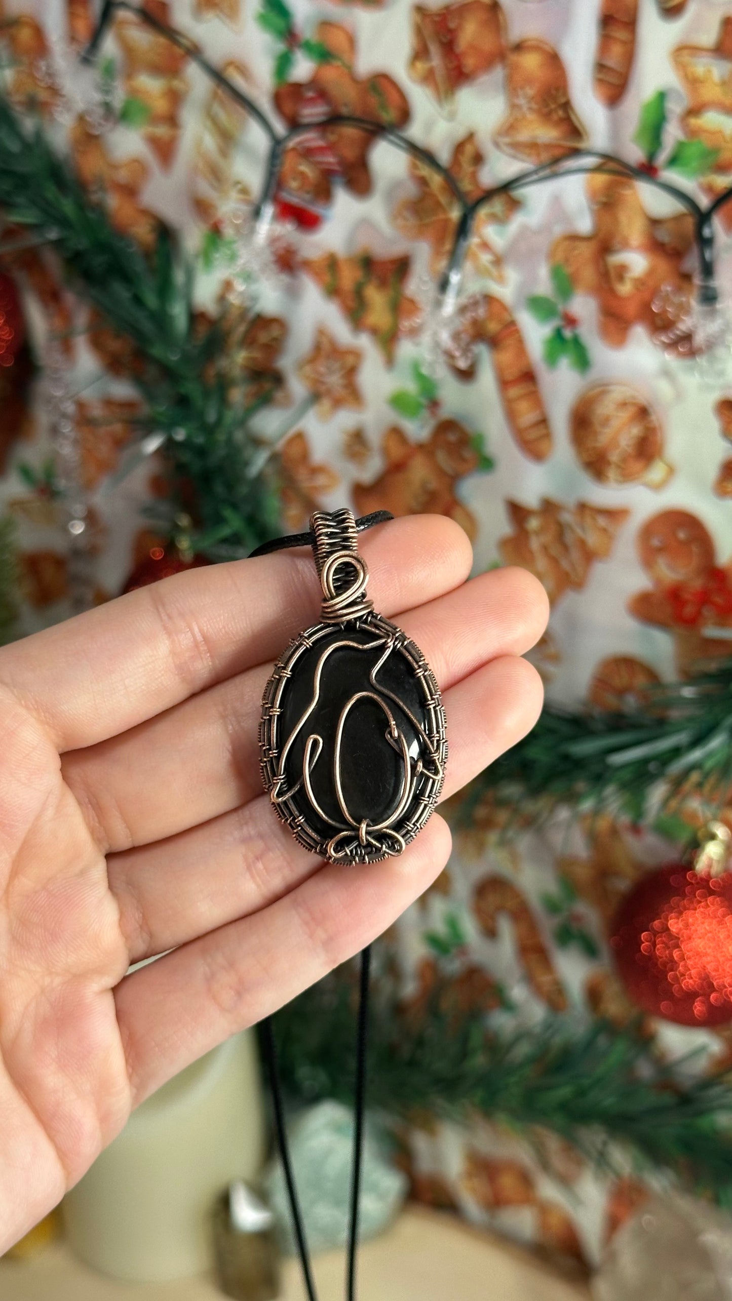 Rainbow Obsidian Penguin Necklace