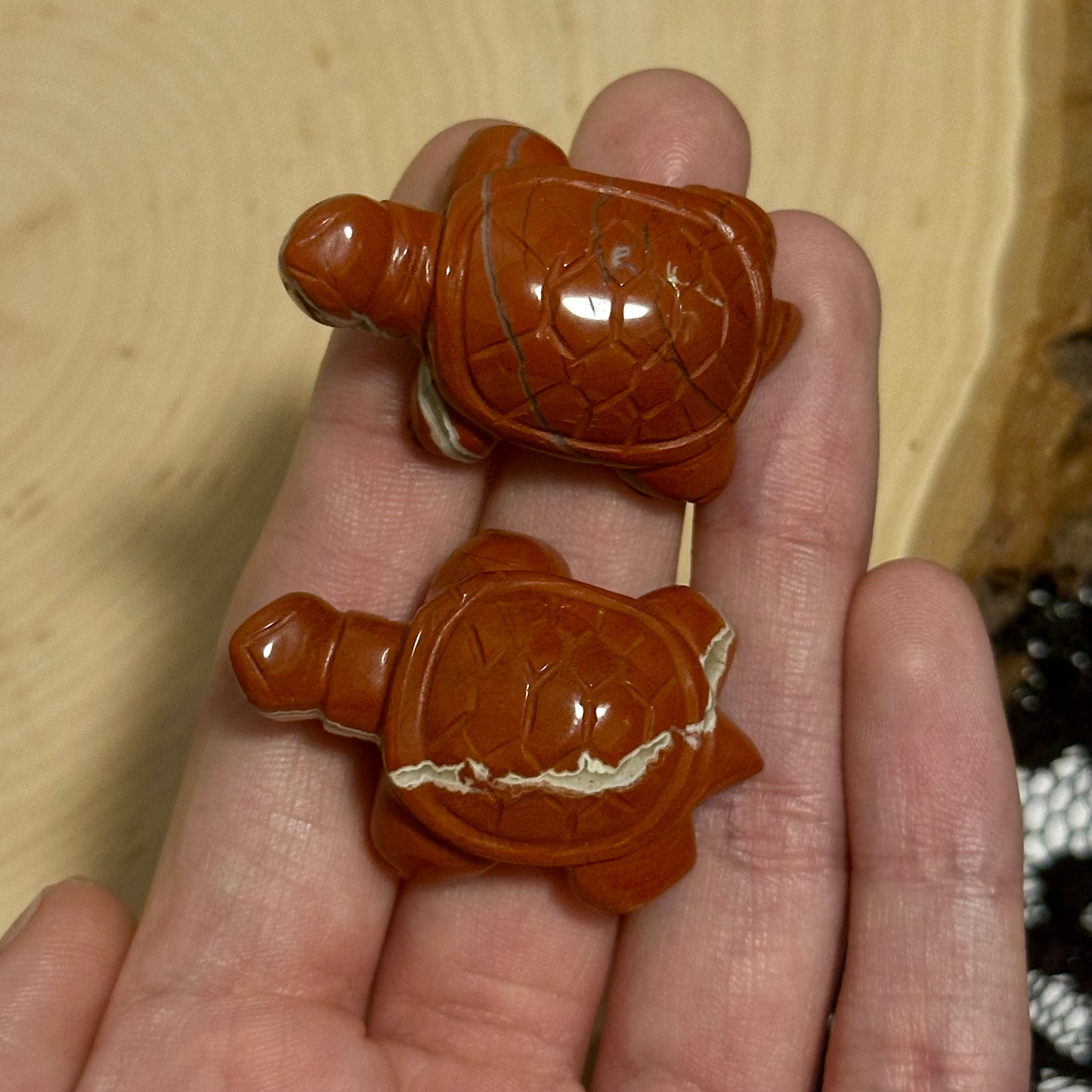 Red Jasper Turtle Crystal Carvings