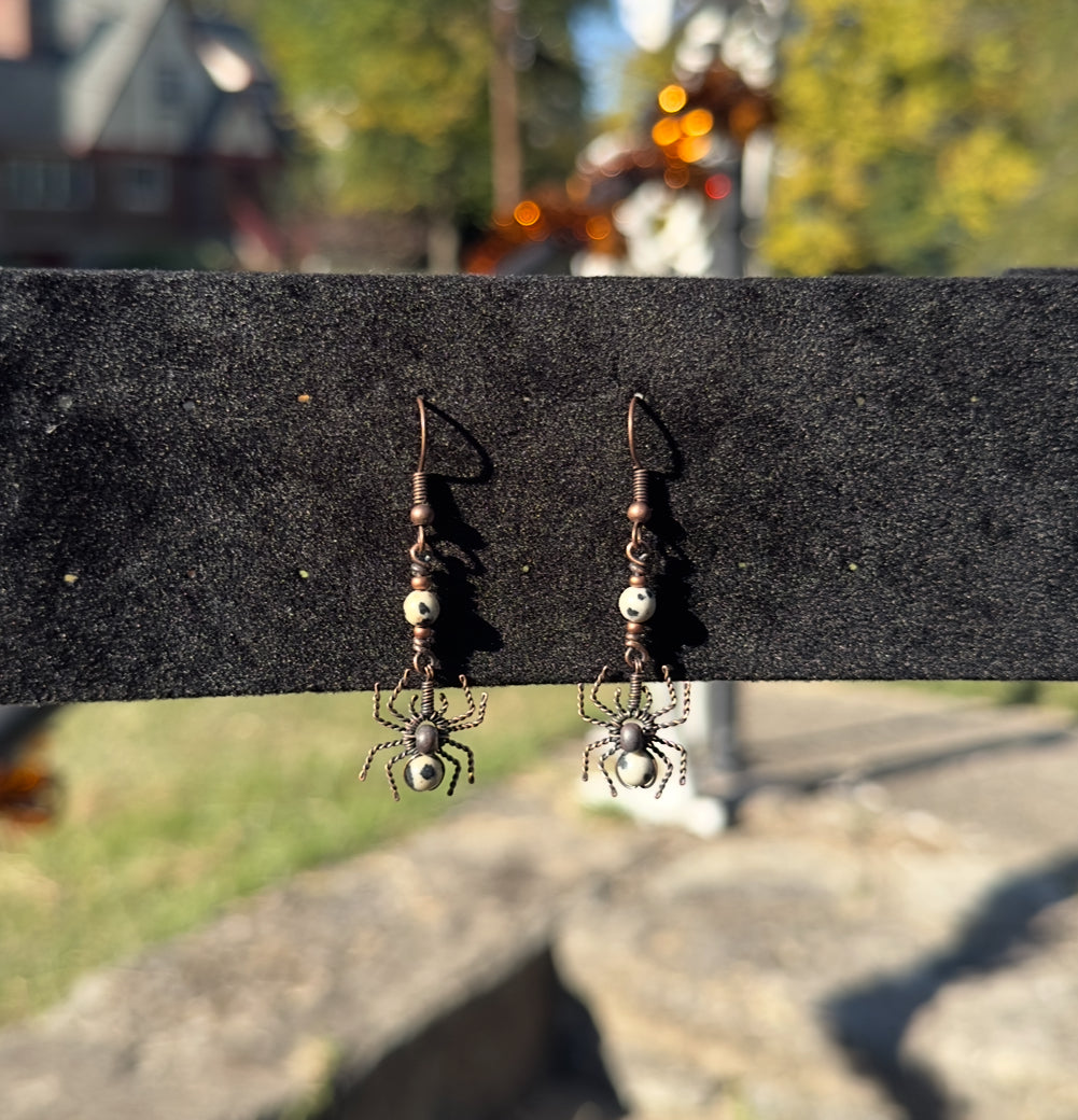 Crystal Spider Earrings
