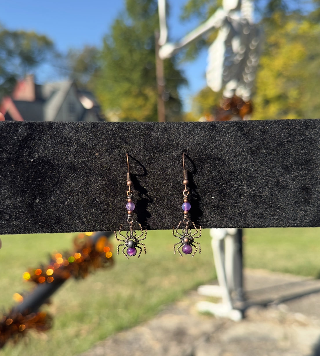 Crystal Spider Earrings