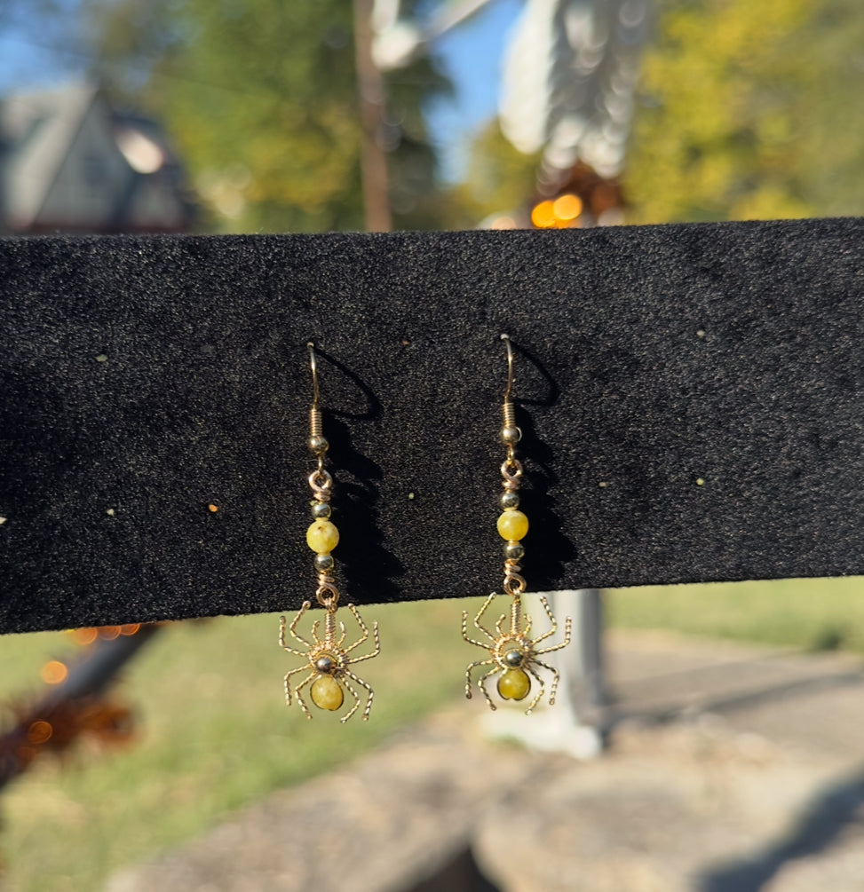 Crystal Spider Earrings