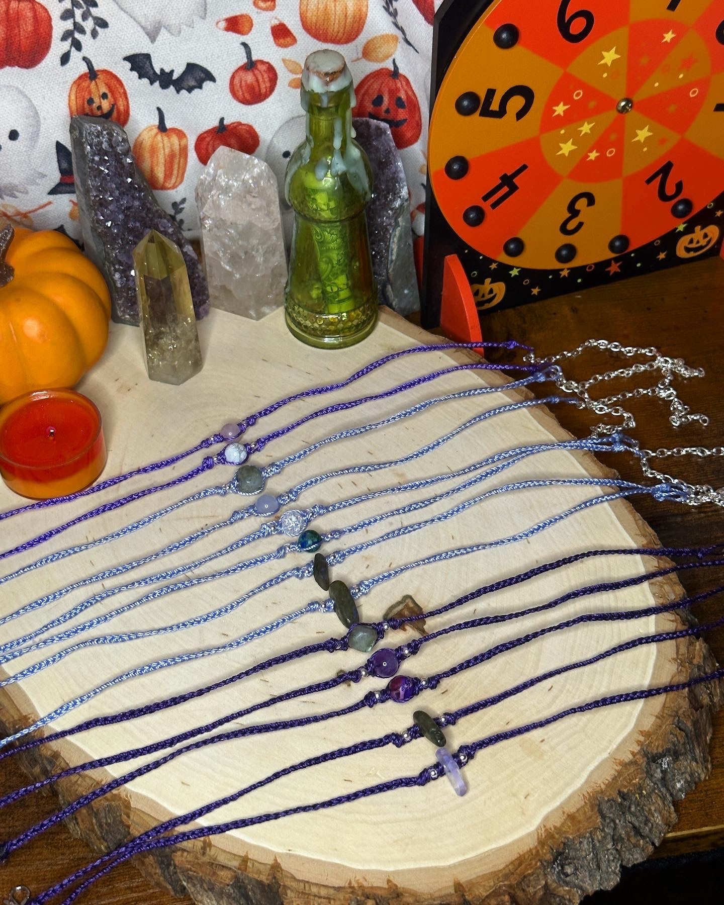 Crystal Macrame Chokers (Silver 9/9)