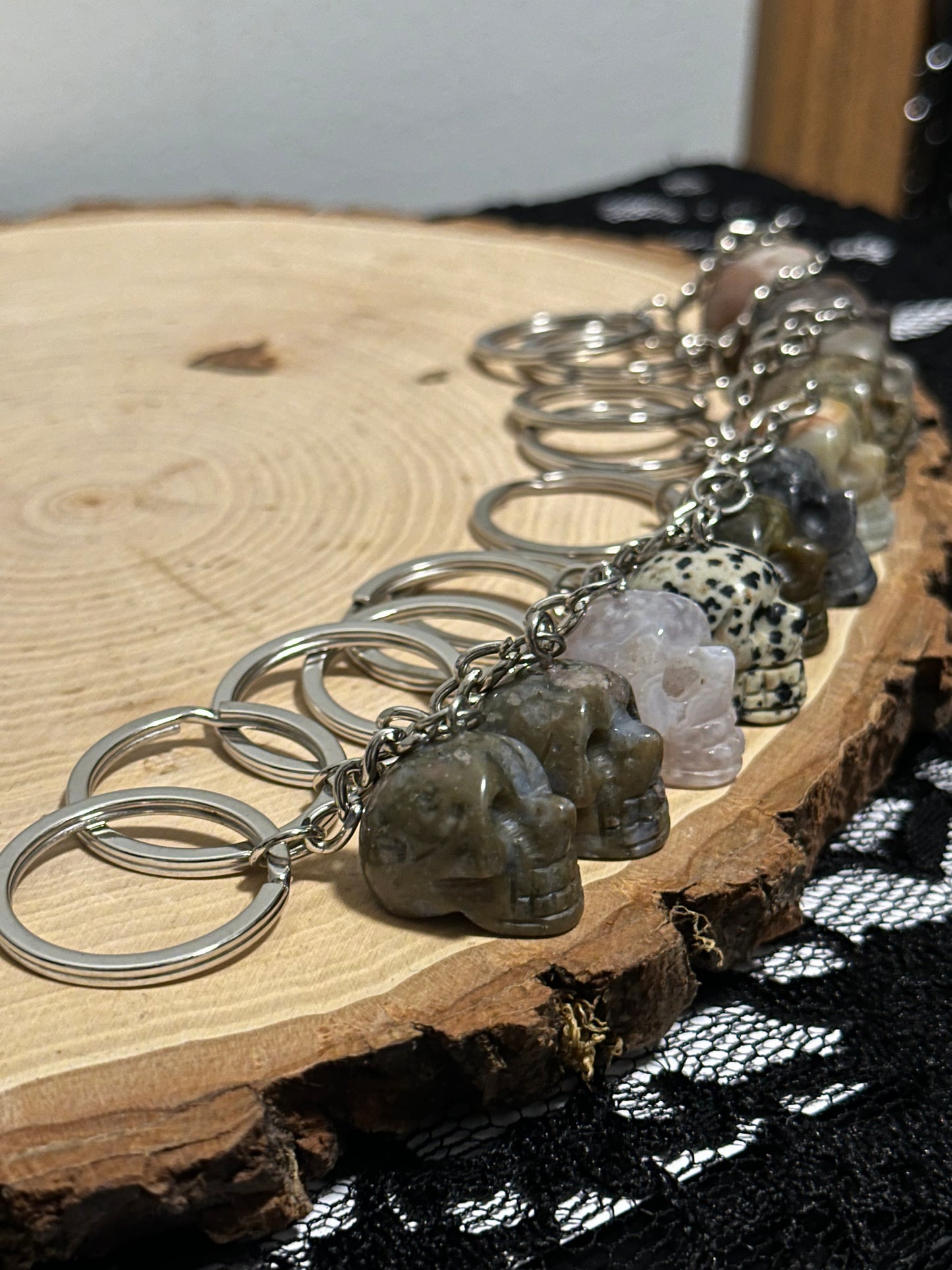 Mystery Crystal Skull Keychains