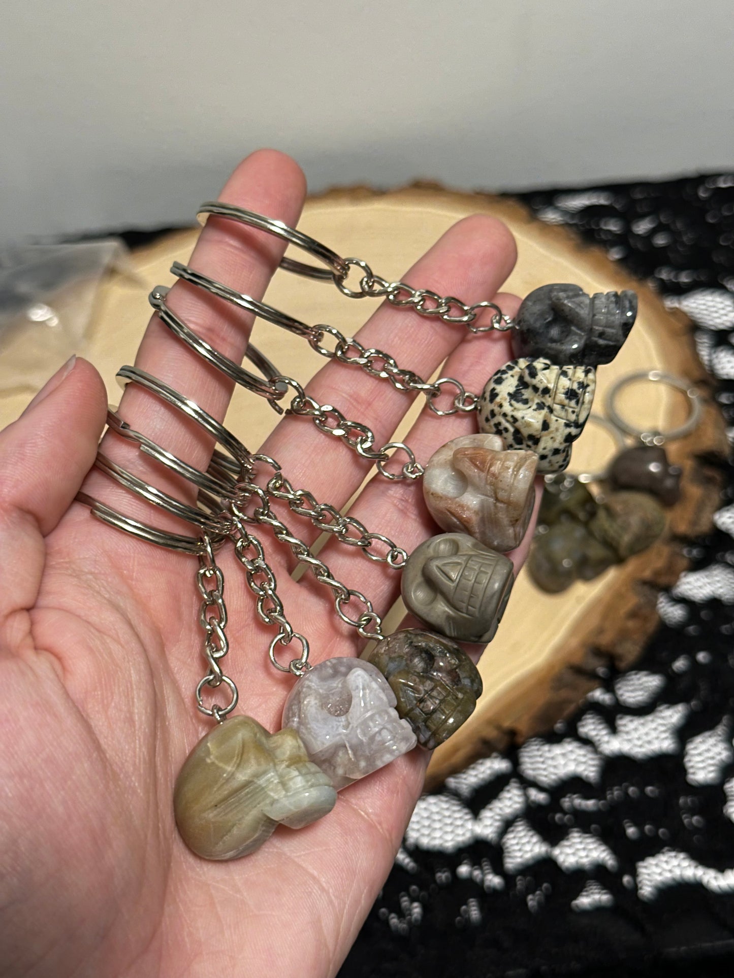 Mystery Crystal Skull Keychains