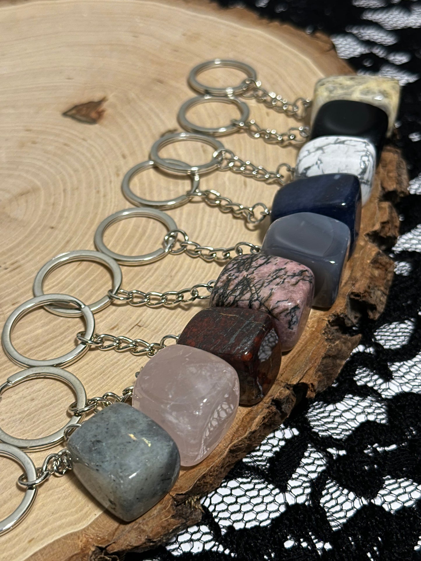 Mystery Crystal Tumble Keychains