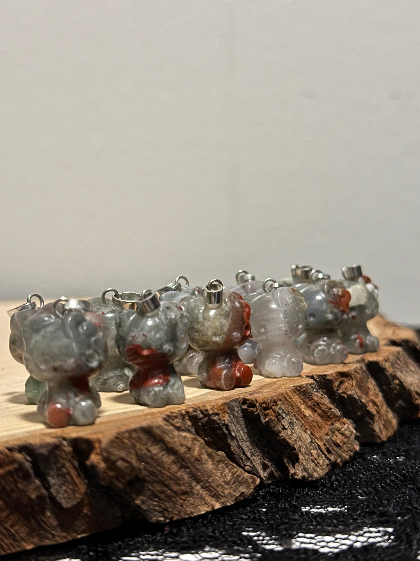 Bloodstone Hello Kitty Pendant