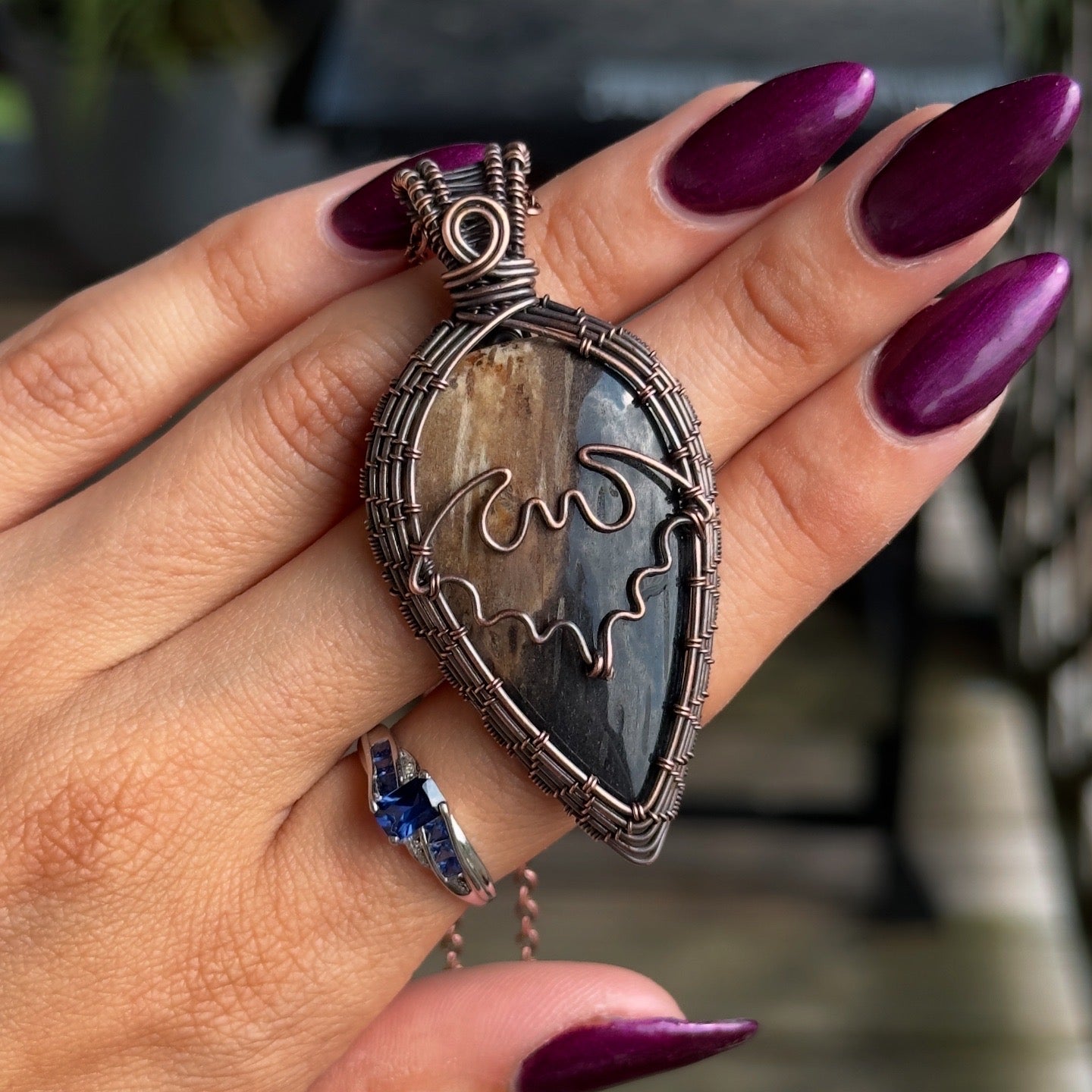 Palm Root Bat Necklace
