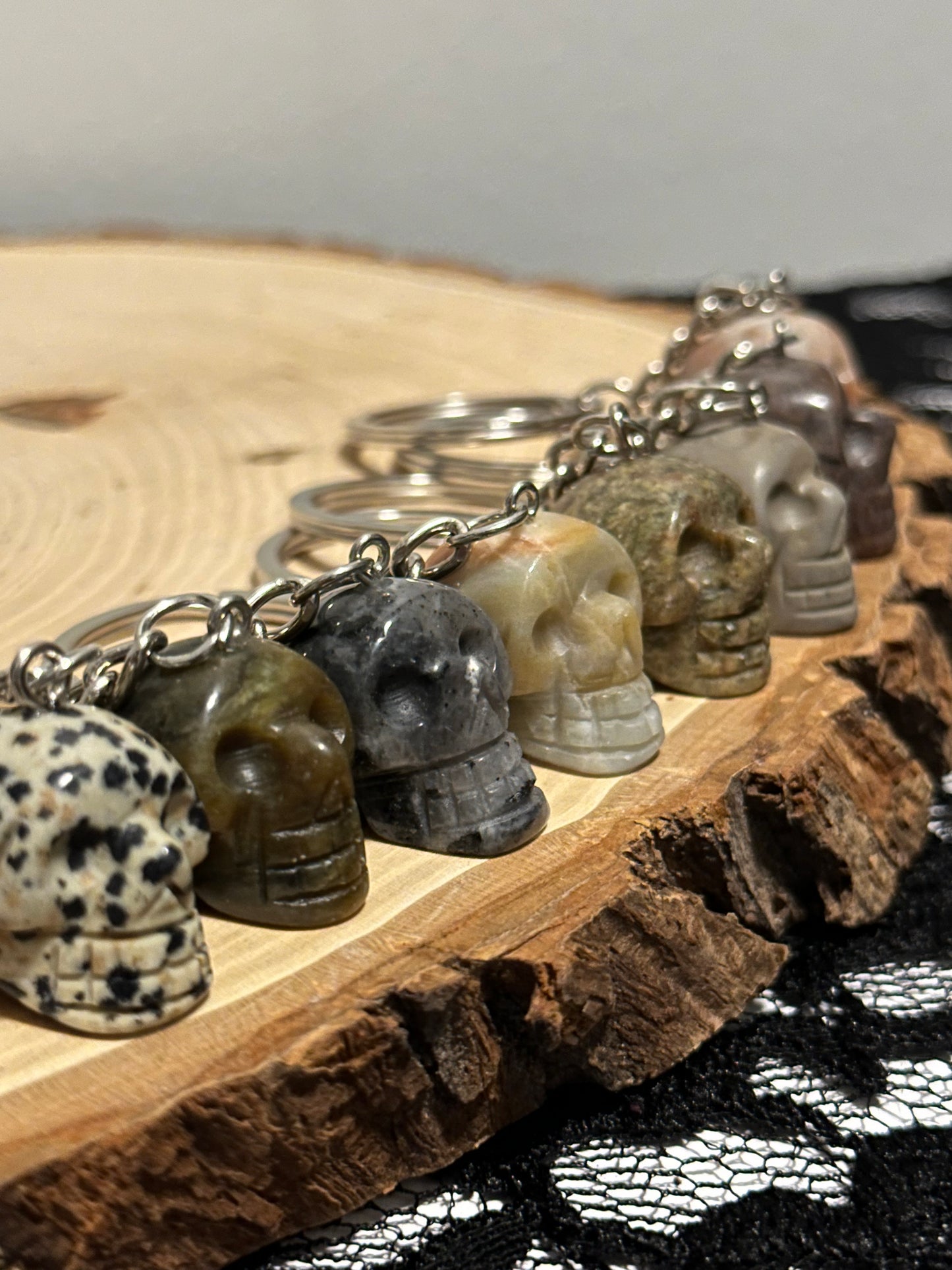 Mystery Crystal Skull Keychains