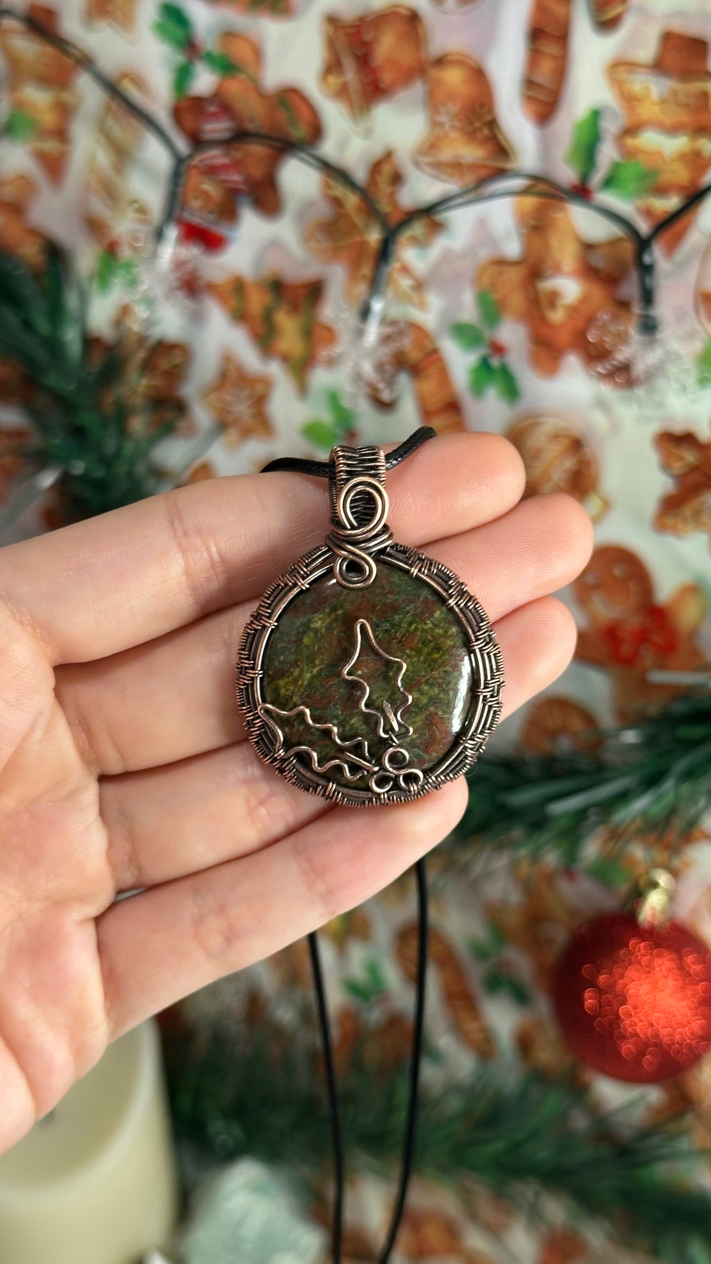 Bloodstone Mistletoe Necklace