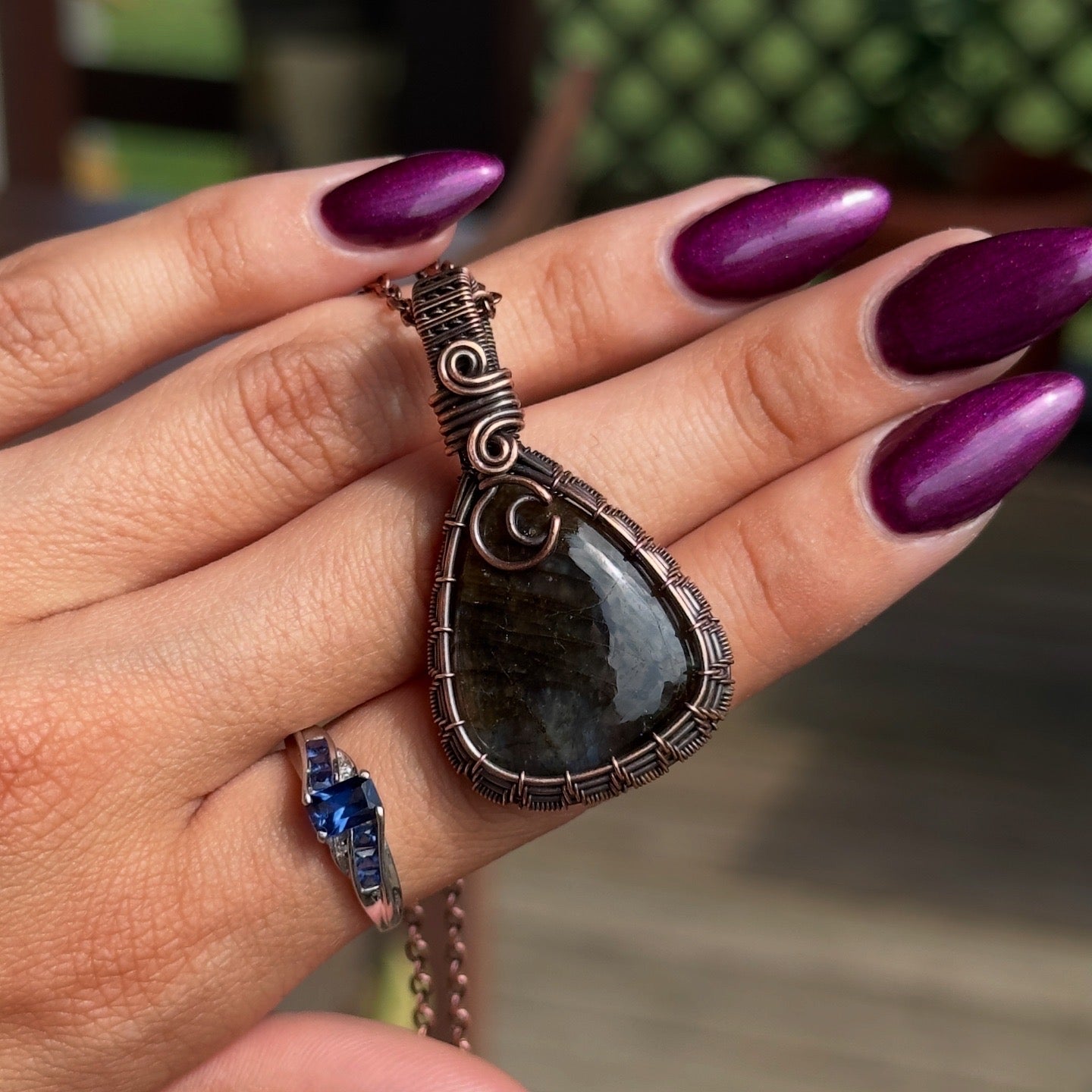 Labradorite Moon Necklace