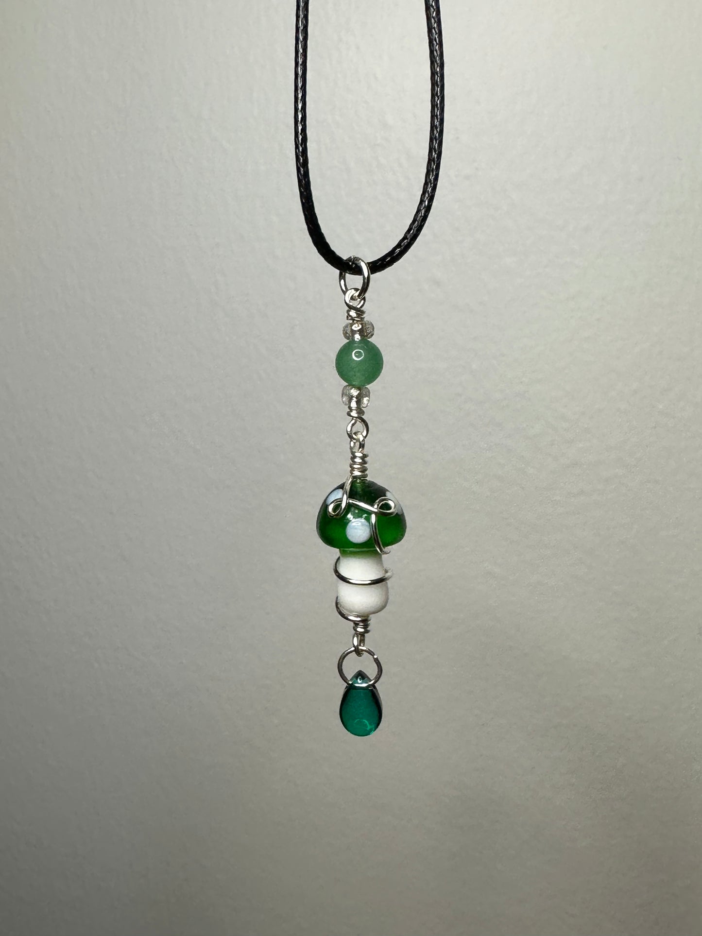 Crystal Mushroom Necklaces (Silver)