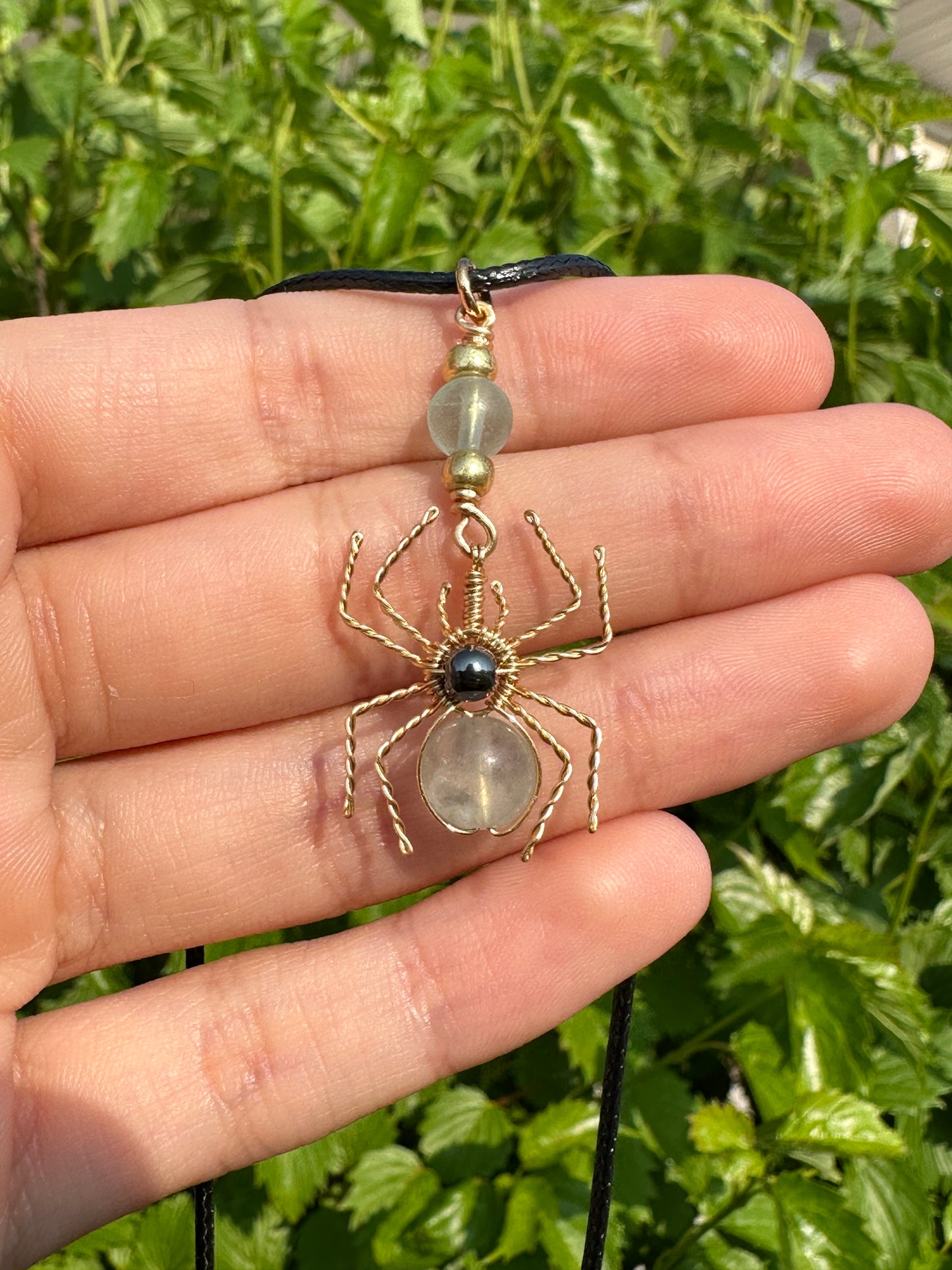 Crystal Spider Necklaces (Gold)