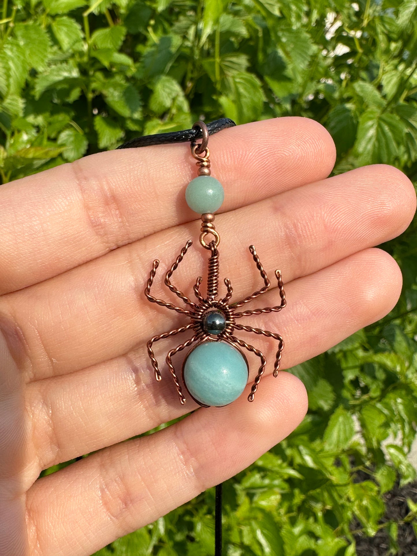 Crystal Spider Necklaces (Raw Copper)