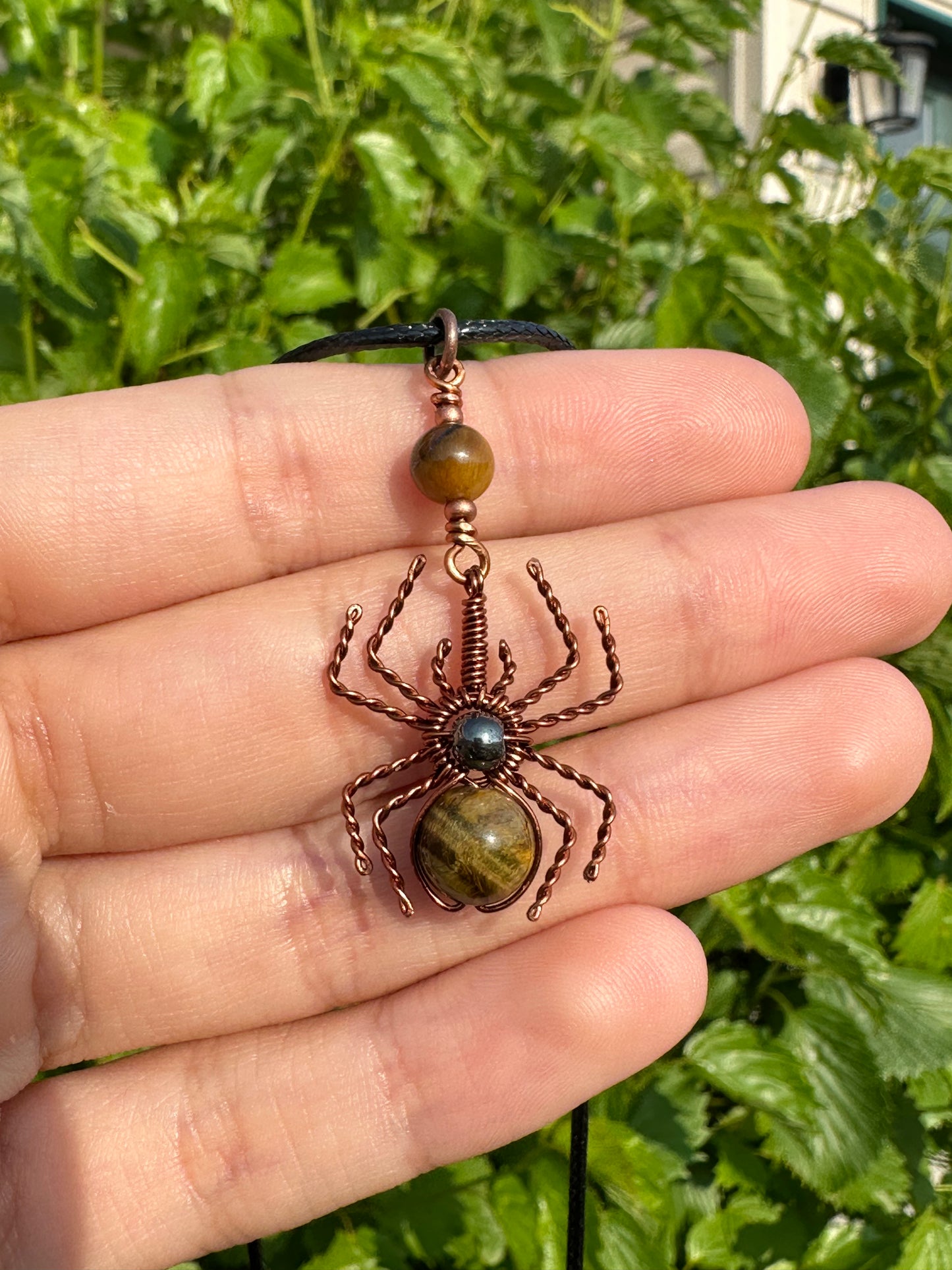 Crystal Spider Necklaces (Raw Copper)
