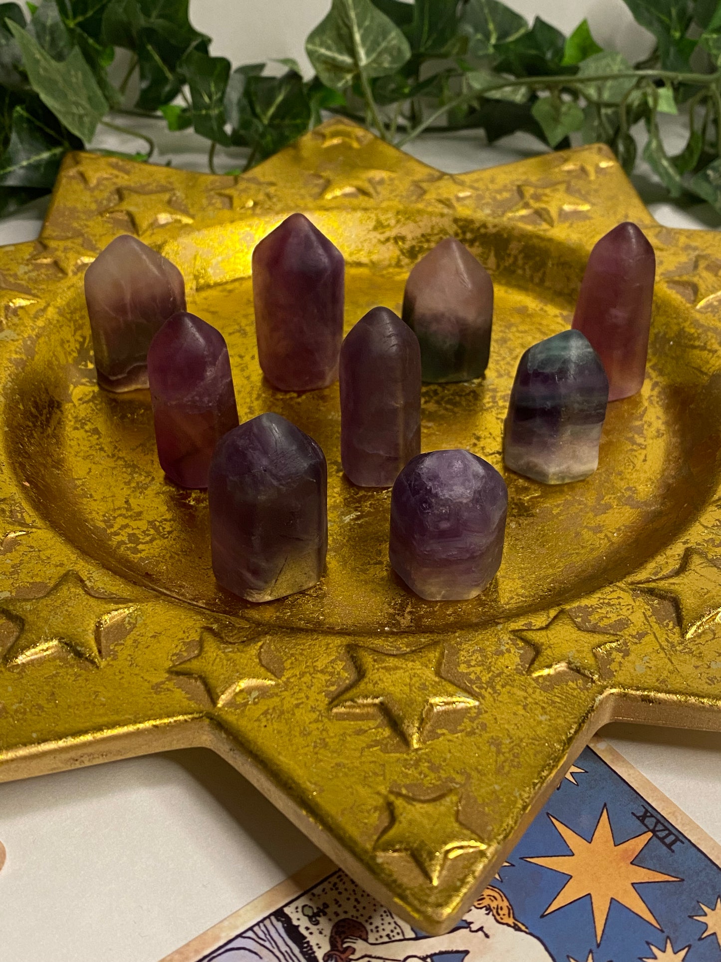 Rainbow Fluorite Mini Towers