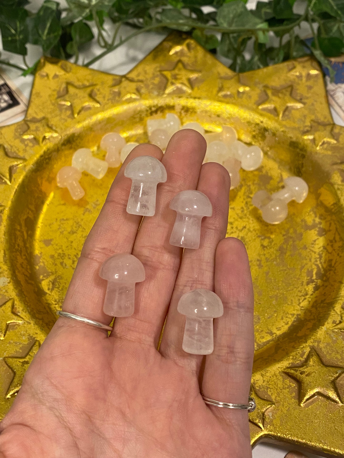 Rose Quartz Small Mushrooms