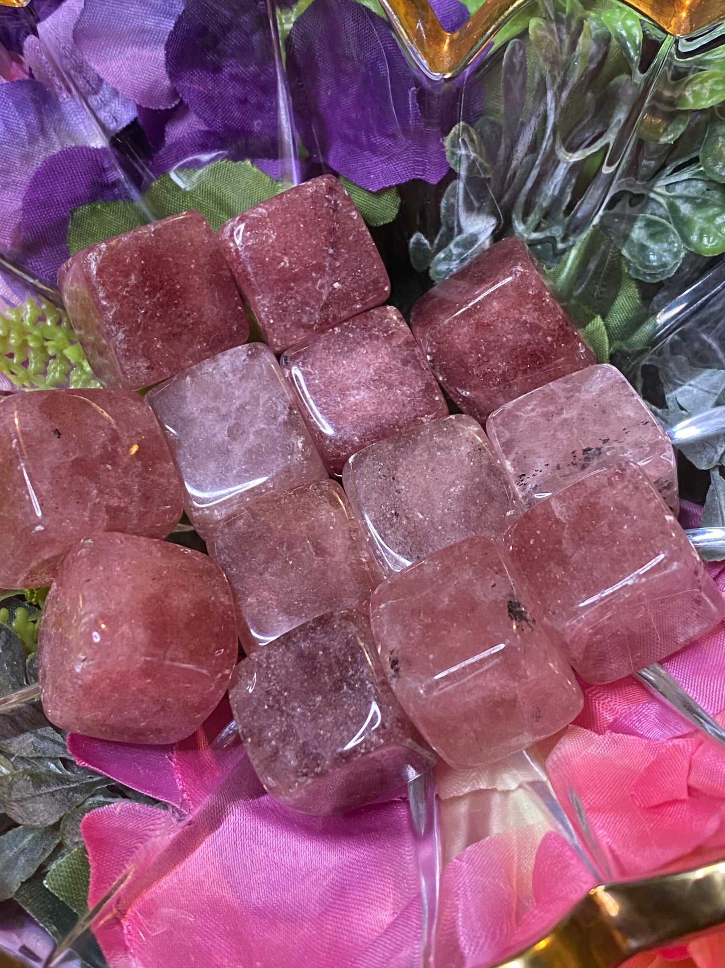 Strawberry Quartz Cubes