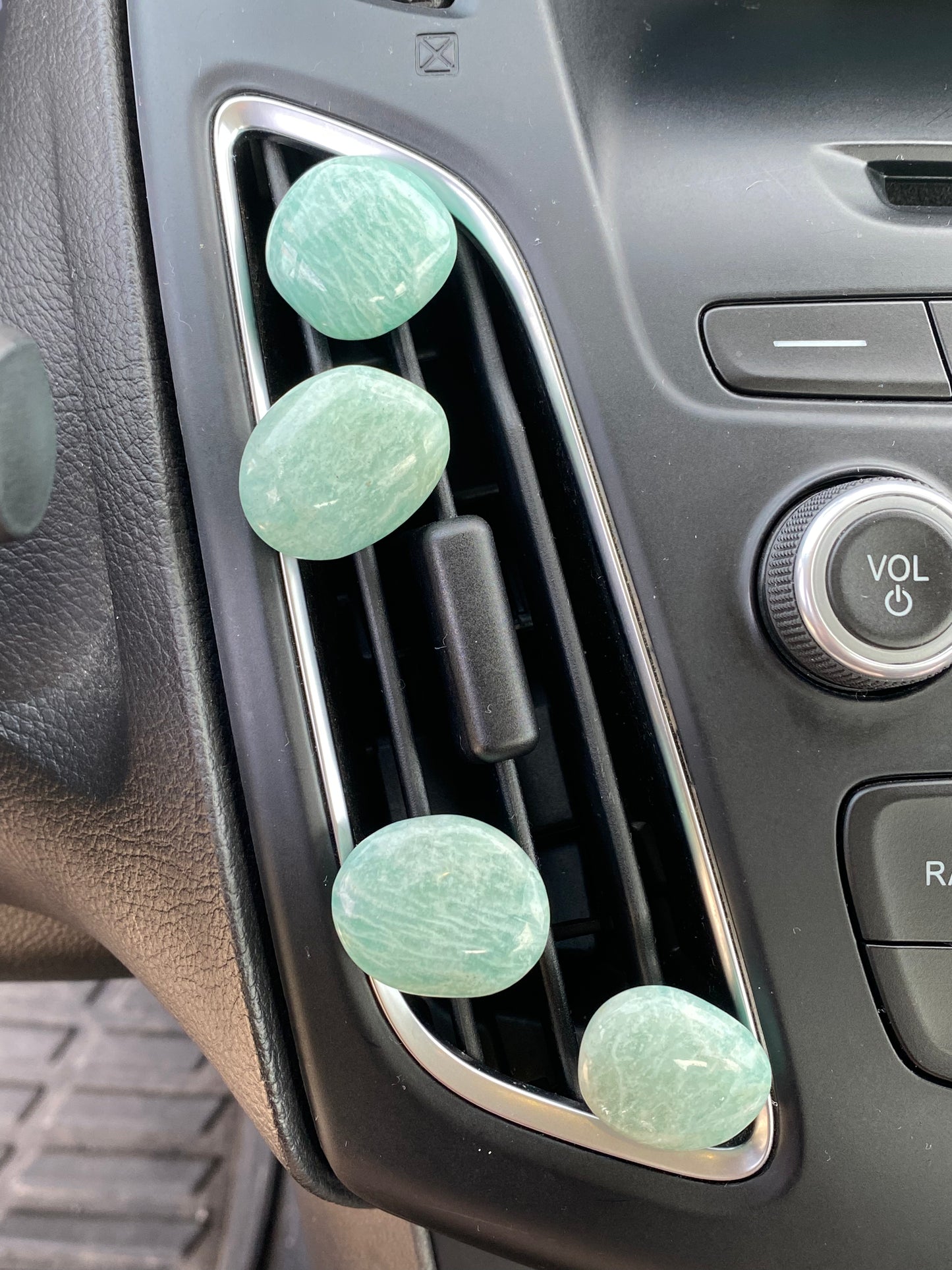 Amazonite Tumble Car Vent Clips