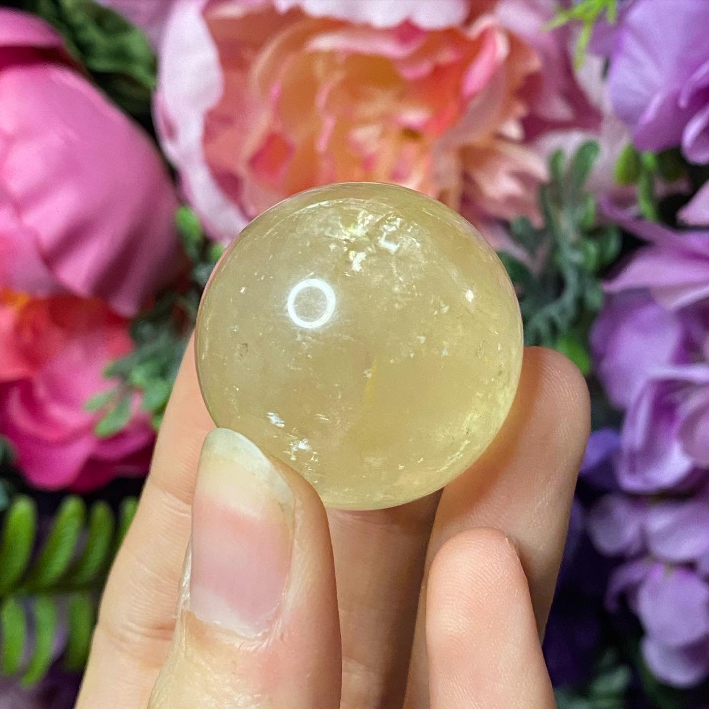 Honey Calcite Spheres