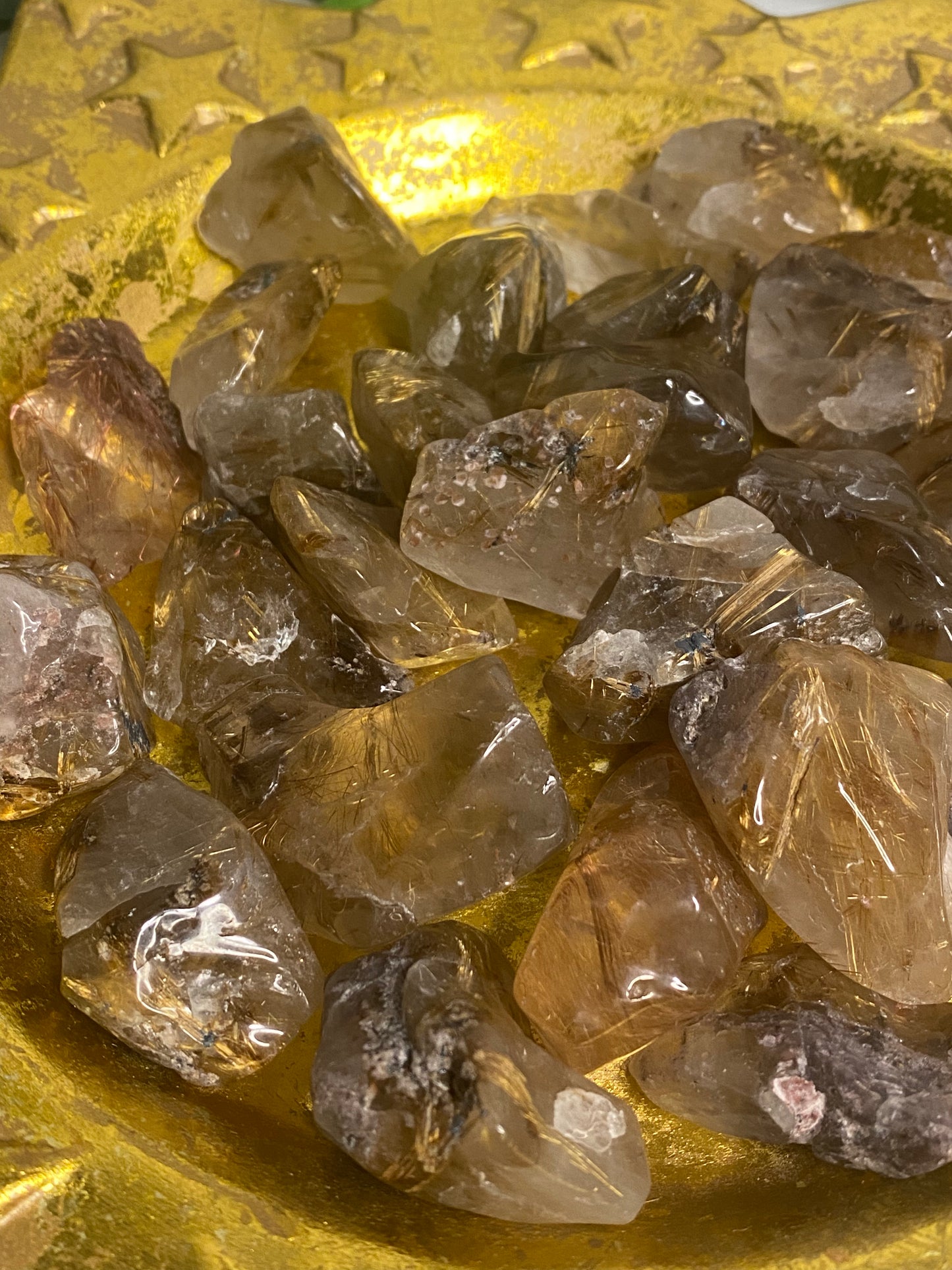 Golden Rutilated Quartz Tumble (Medium)