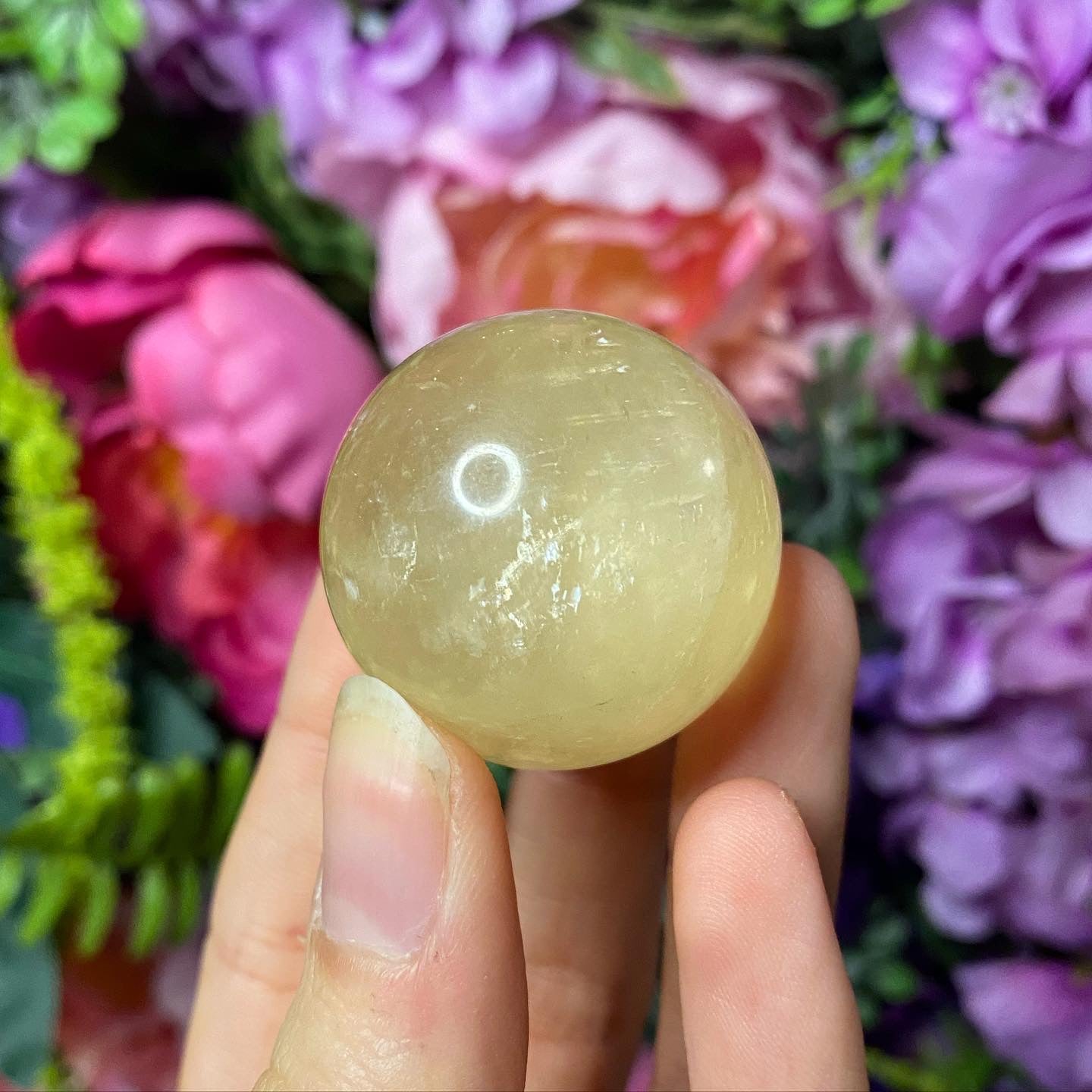 Honey Calcite Spheres