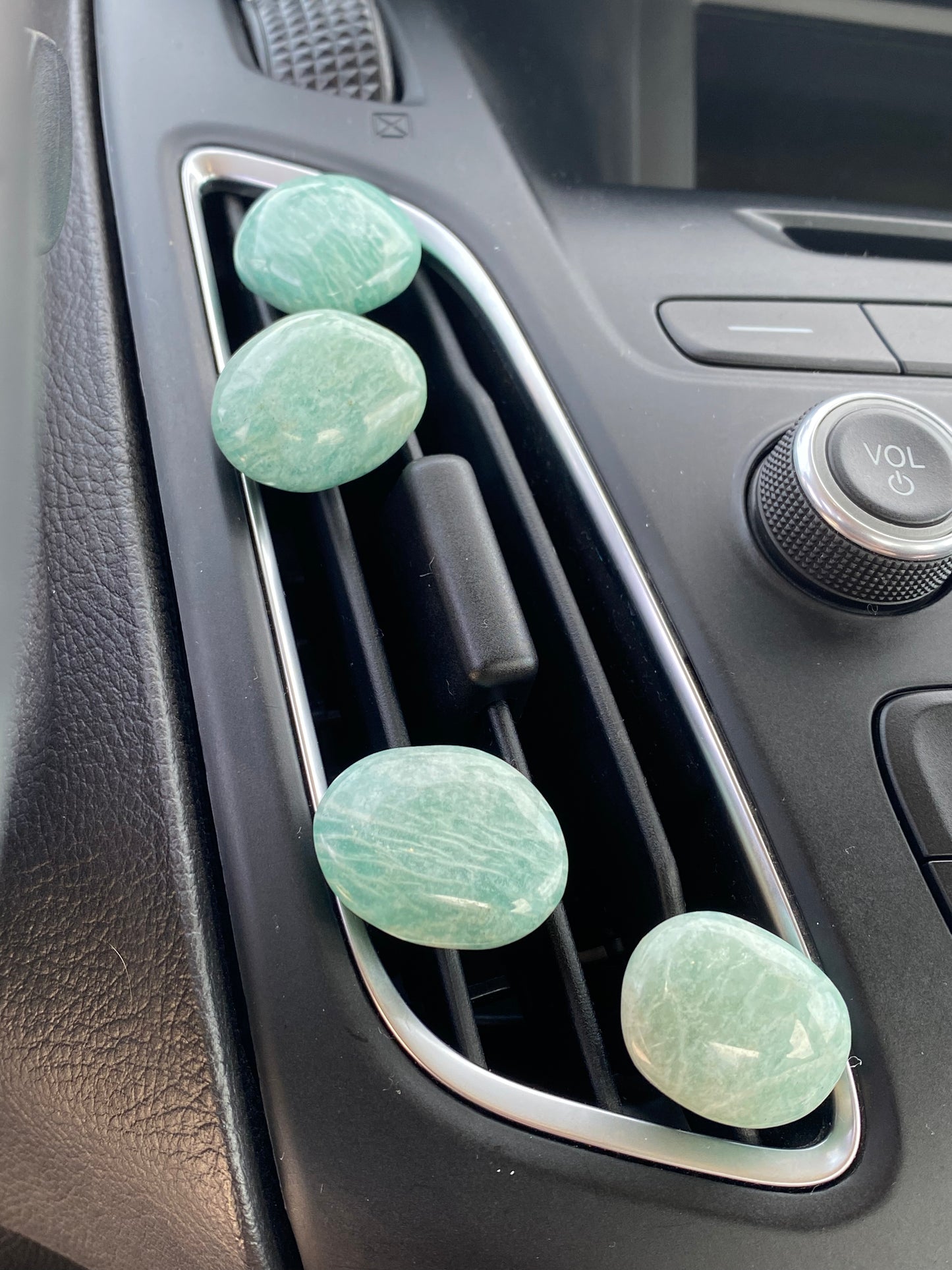 Amazonite Tumble Car Vent Clips