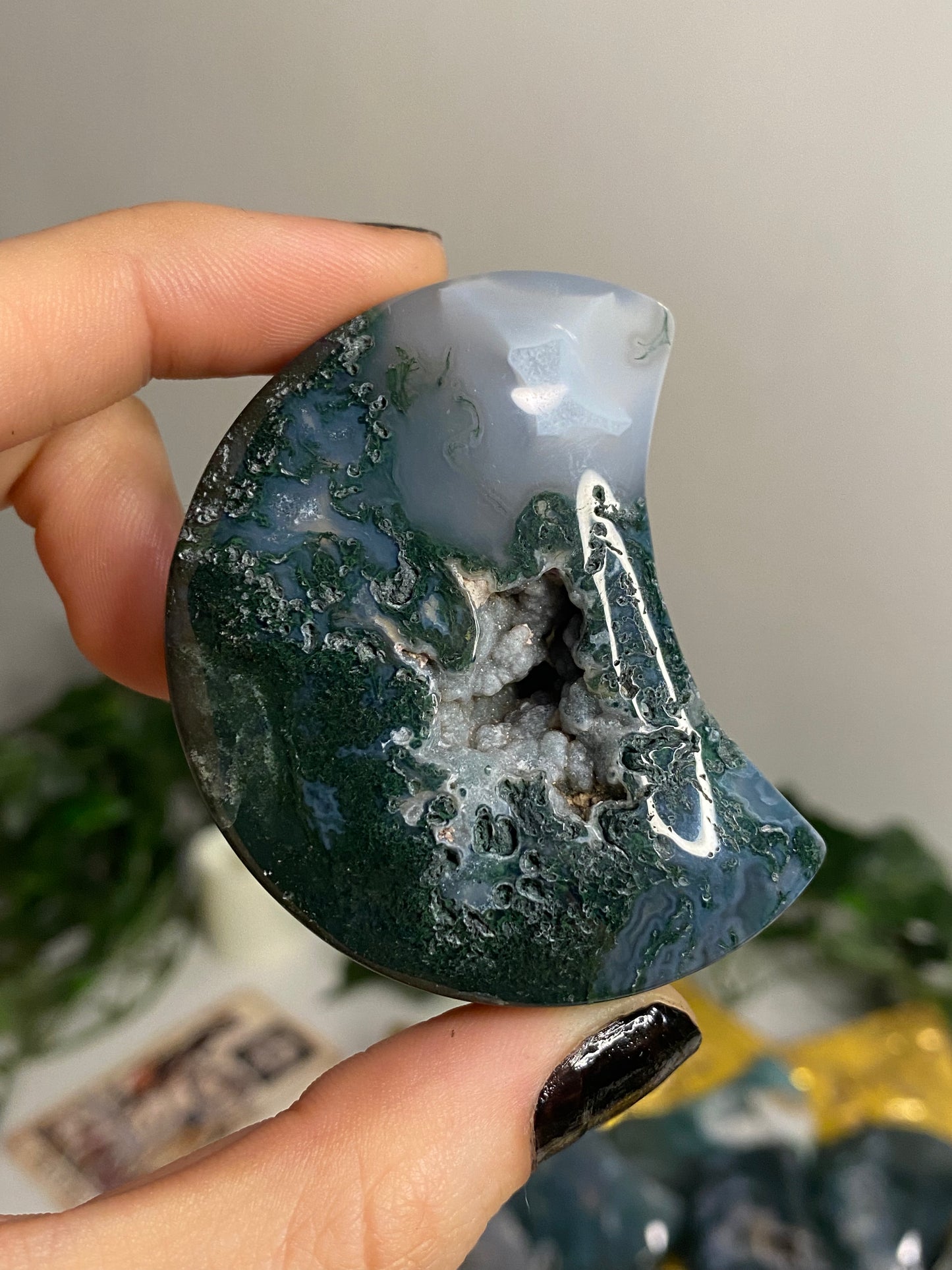 Moss Agate Moon