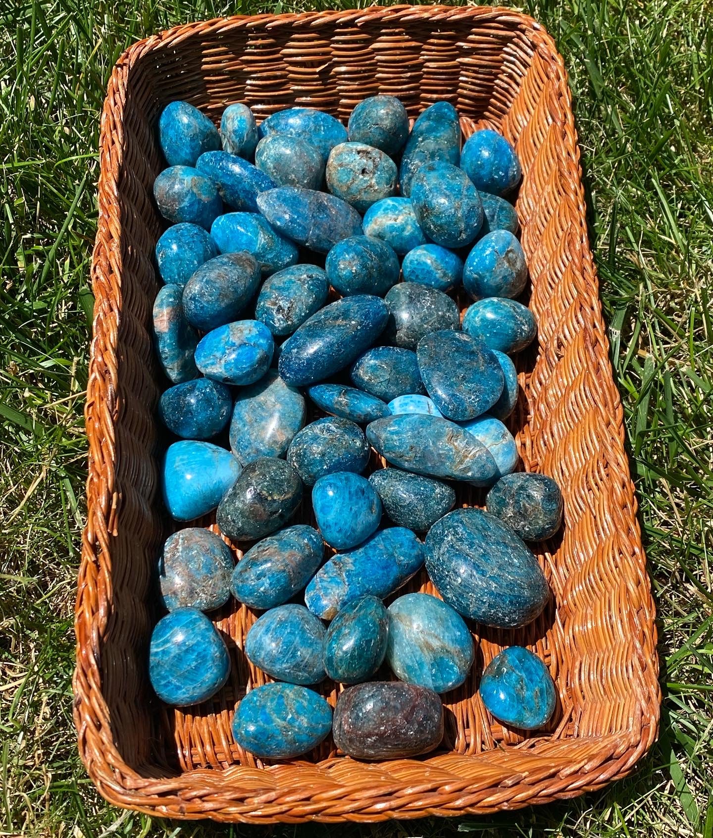 Blue Apatite Tumbles