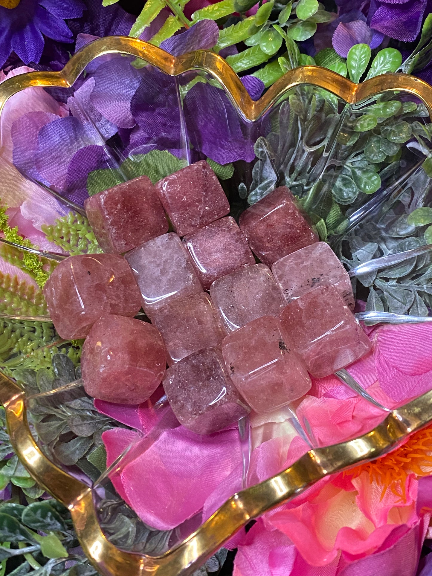 Strawberry Quartz Cubes