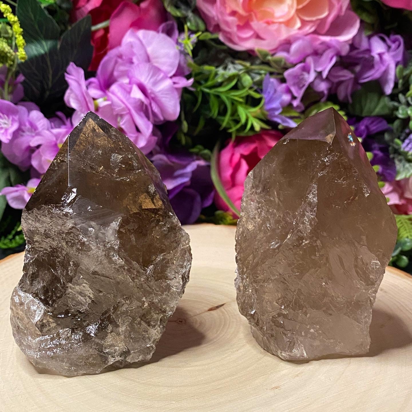 Smoky Quartz Top Polished Towers