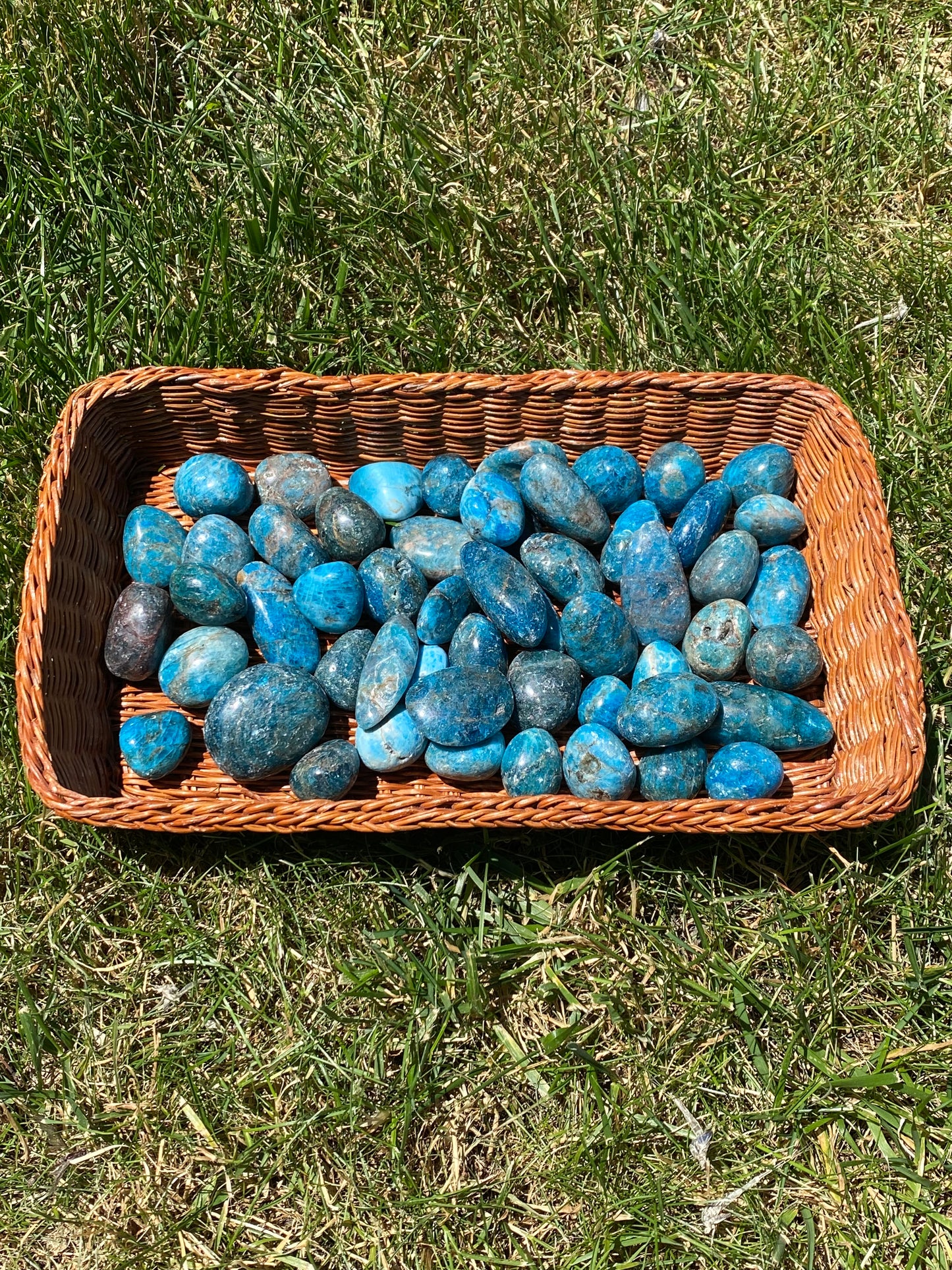 Blue Apatite Tumbles
