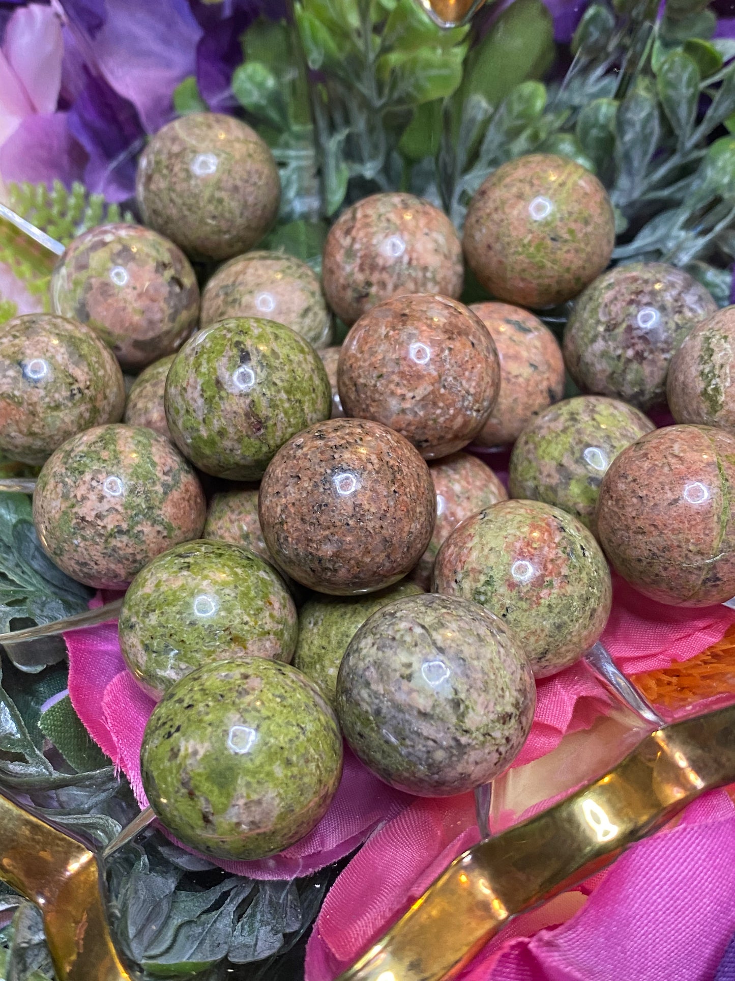 Unakite Spheres