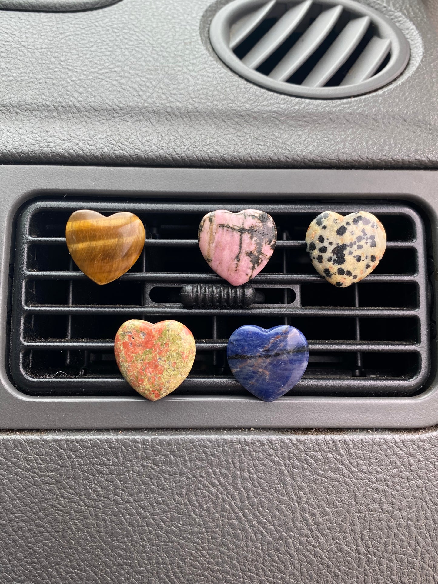 Small Heart Crystal Car Vent Clips