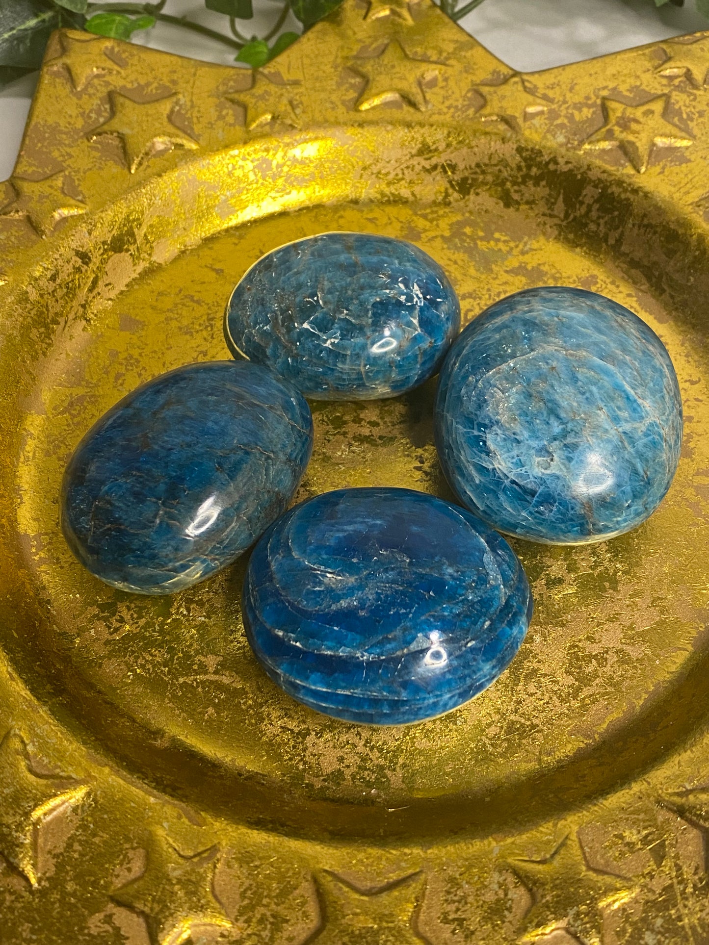 Blue Apatite Palmstone