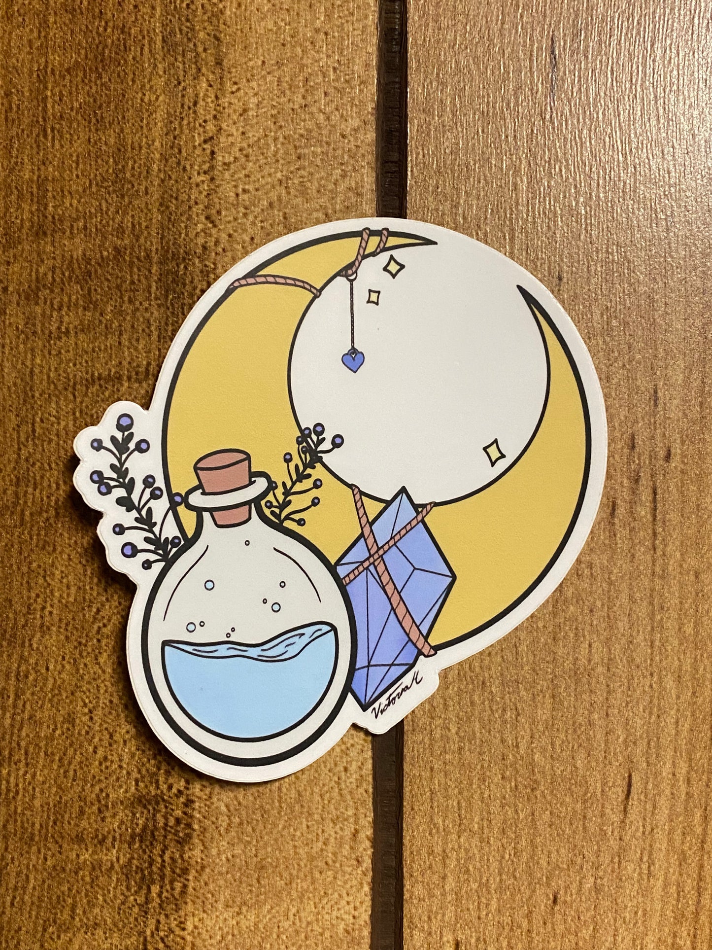 Blue Luna Potion Vinyl Sticker