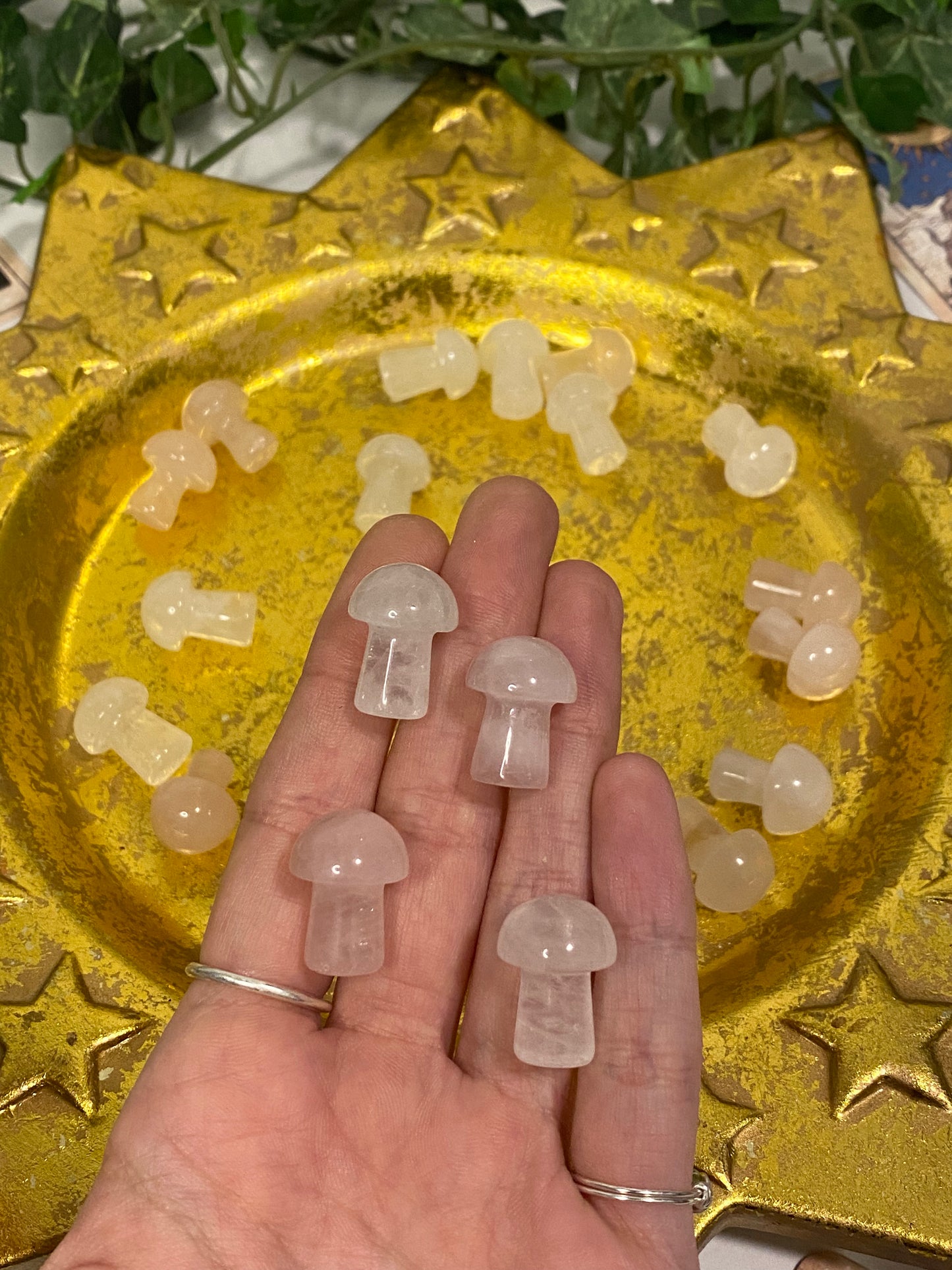 Rose Quartz Small Mushrooms