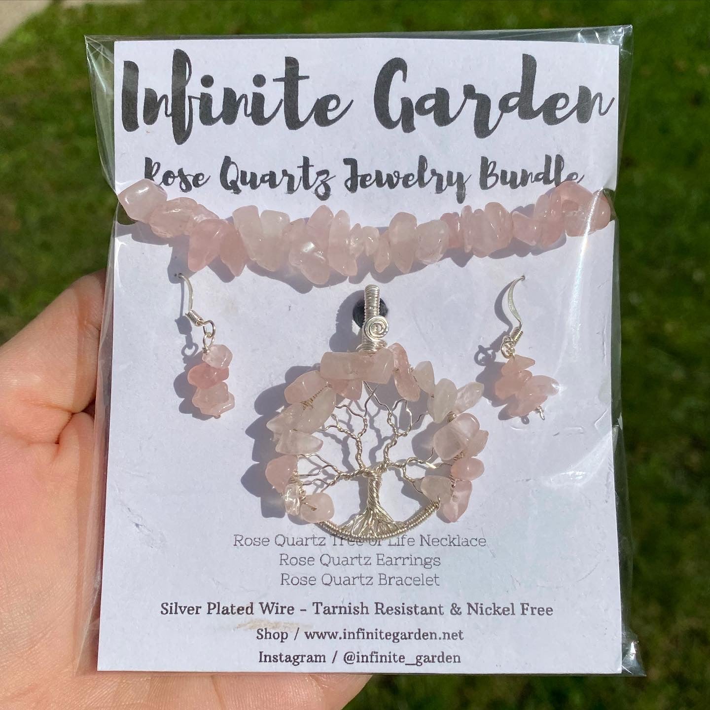 Rose Quartz Jewelry Bundle