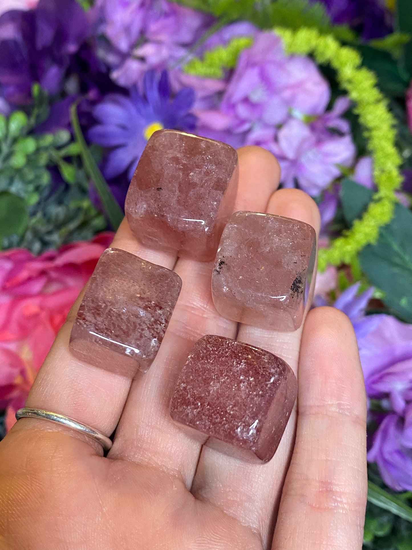 Strawberry Quartz Cubes