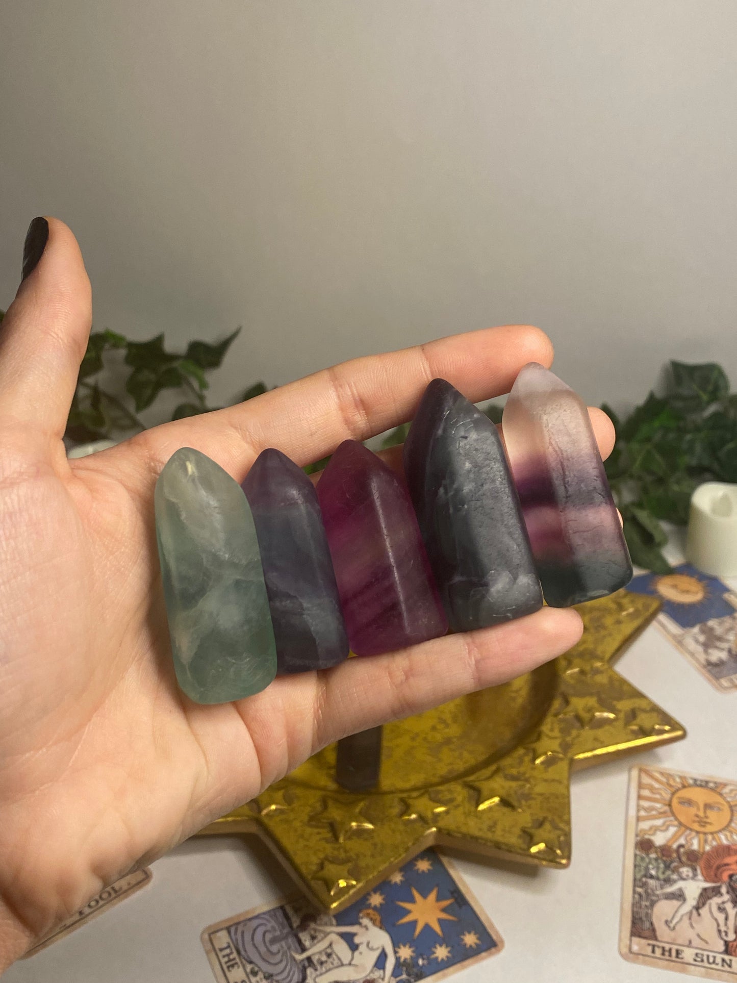 Rainbow Fluorite Mini Towers