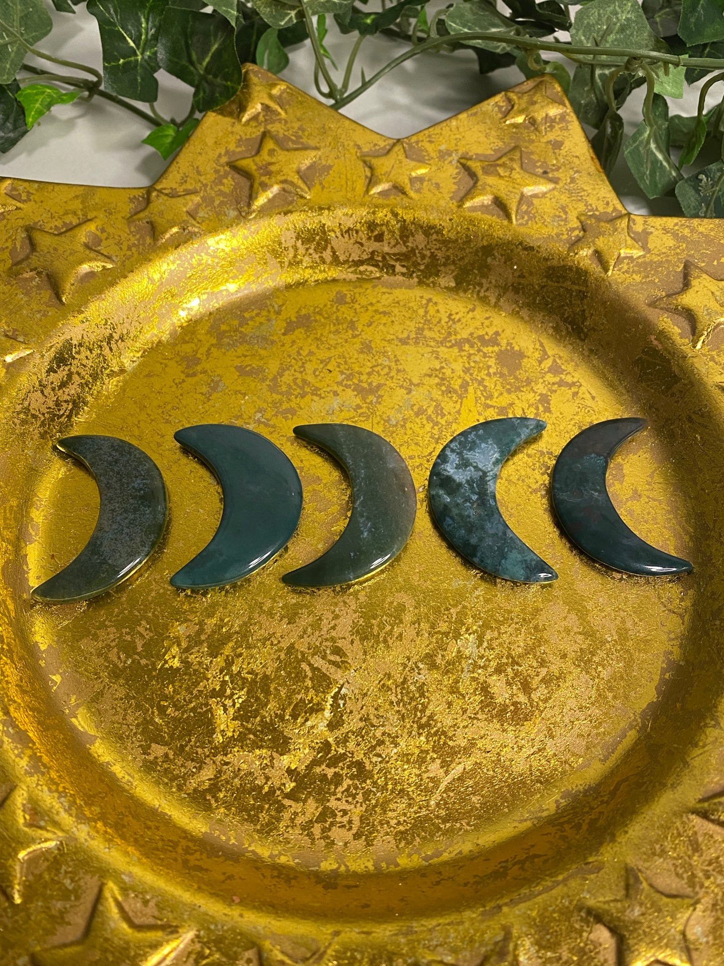 Moss Agate Moon (Small)