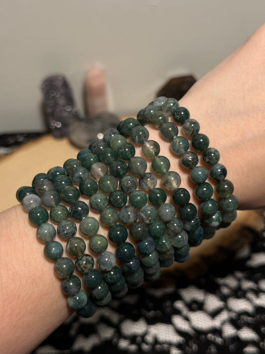 Moss Agate Bracelets