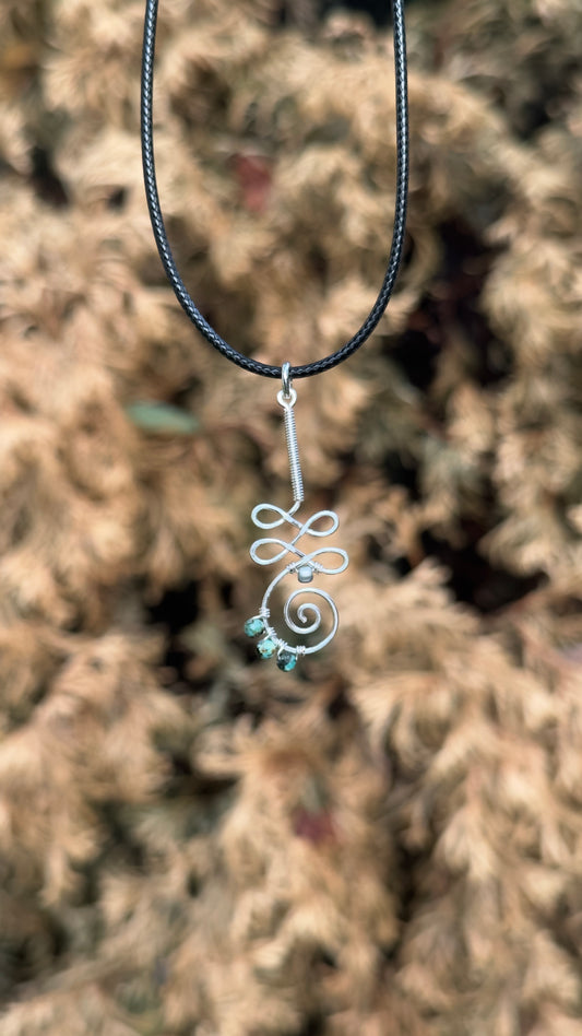 Turquoise Unalome Necklace