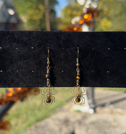 Crystal Spider Earrings