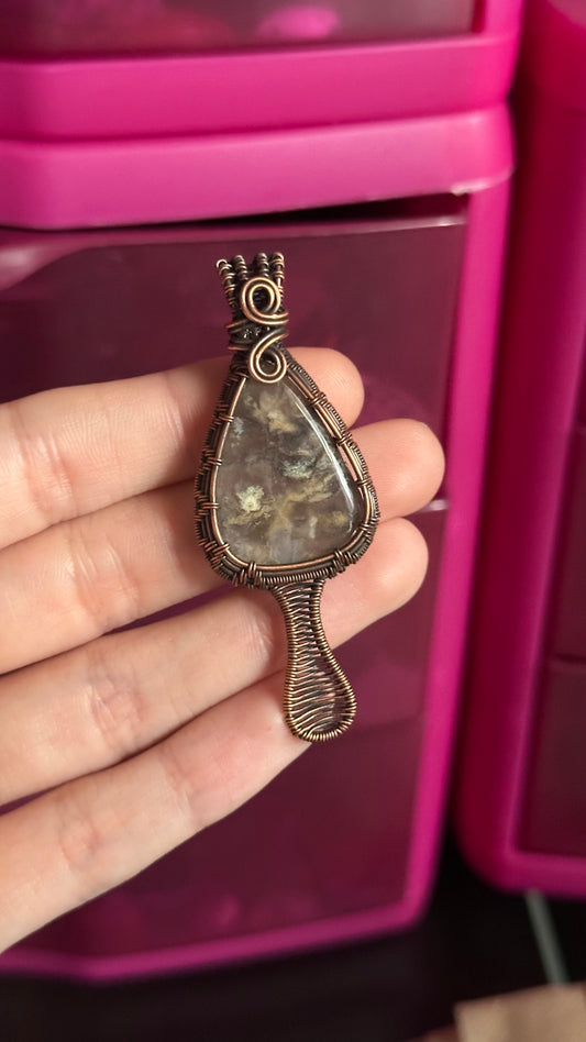 Agate Mushroom Necklace