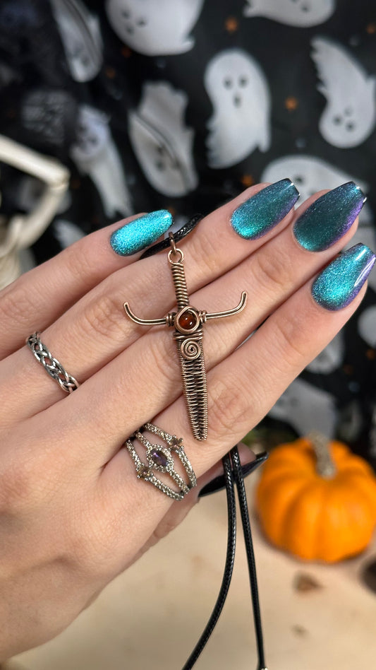 Carnelian Sword Necklace