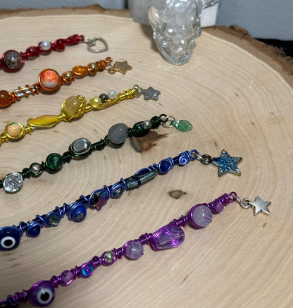 Evil Eye Charmed Crystal Smoke Clips