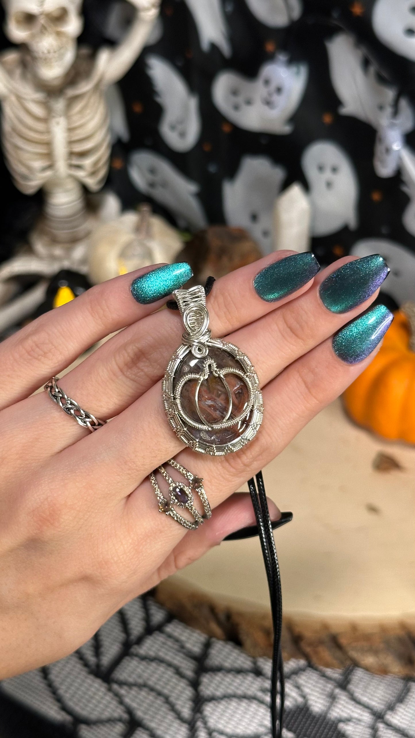 Botswana Jasper Pumpkin Necklace