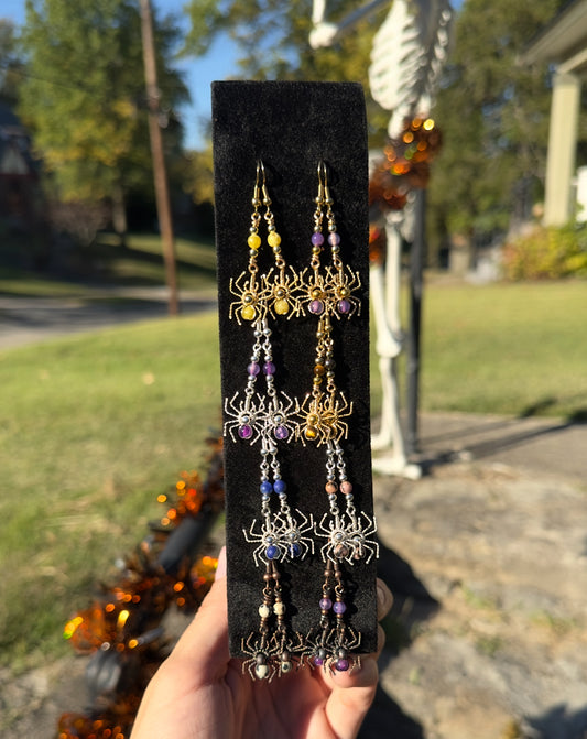 Crystal Spider Earrings
